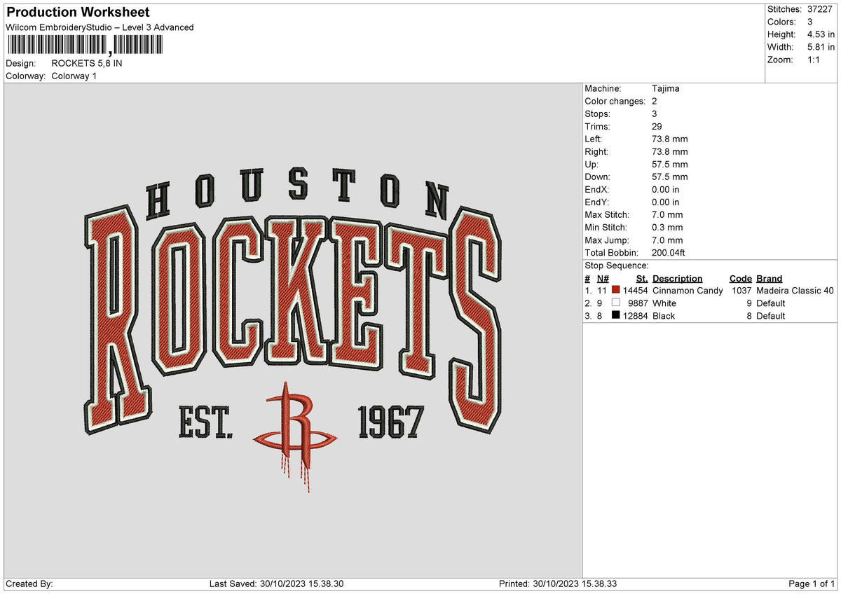 Rockets Embroidery File 6 sizes – embrostudio