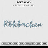 ROKBACKEN Embroidery