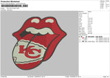 Chief Lips Embroidery File 6 sizes