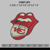 Chief Lips Embroidery File 6 sizes