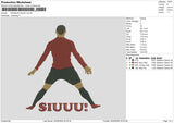 Ronaldo Flat Embroidery File 6 sizes