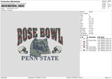 Rose Bowl Embroidery File 6 sizes