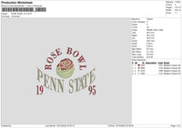 Rose Bowl V2 Embroidery File 6 sizes