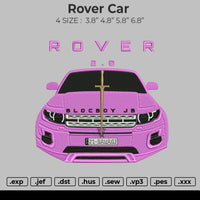 Rover Car Embroidery