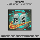 Rs Square Embroidery File 6 sizes