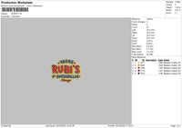 Rubis Embroidery File 6 sizes