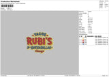 Rubis Embroidery File 6 sizes