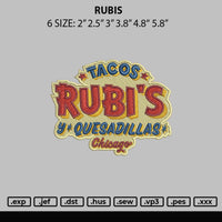 Rubis Embroidery File 6 sizes