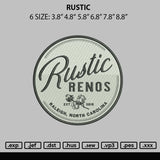 Rustic Embroidery File 6 sizes