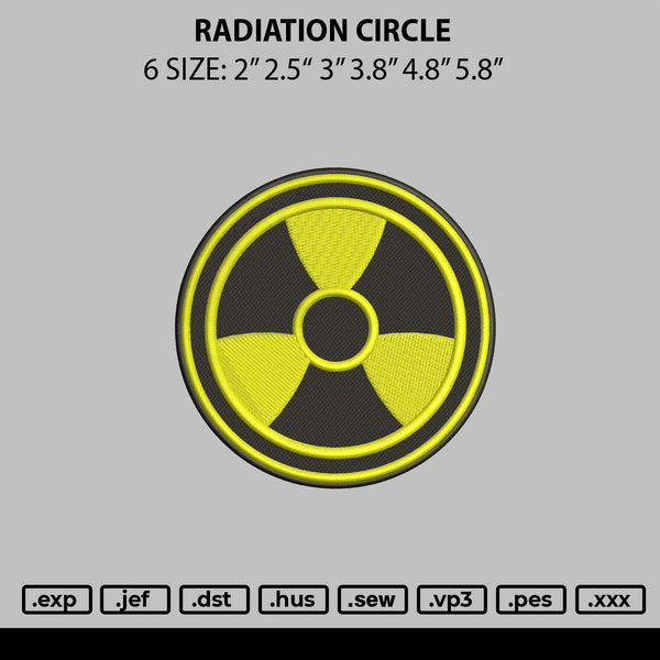 Radiation Circle Embroidery File 6 sizes