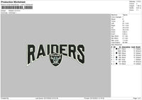 raiders v3 Embroidery