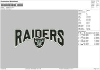 raiders v3 Embroidery