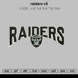 raiders v3 Embroidery