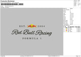 Red Racing Embroidery File 6 sizes