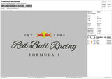 Red Racing Embroidery File 6 sizes