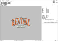 Revival Embroidery File 6 sizes