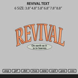 Revival Embroidery File 6 sizes