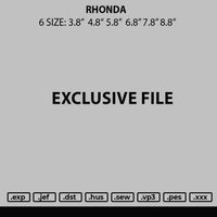 Rhonda Embroidery File 6 sizes