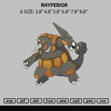 Rhyperior Embroidery File 6 sizes