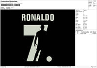 Ronaldo Text Embroidery File 6 sizes