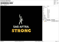 Sag Aftra Embroidery File 6 sizes