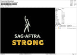 Sag Aftra Embroidery File 6 sizes