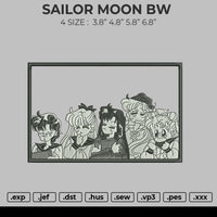 Sailor Moon Bw Embroidery