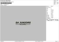 Sa juniors Embroidery File 6 sizes