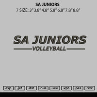 Sa juniors Embroidery File 6 sizes