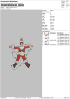 Santa Flat Embroidery FIle 6 sizes