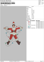 Santa Flat Embroidery FIle 6 sizes