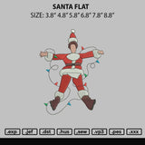 Santa Flat Embroidery FIle 6 sizes