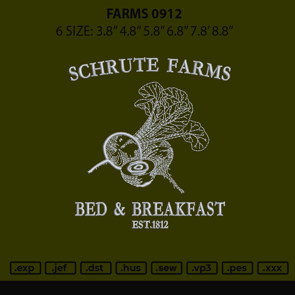 Farms 0912 Embroidery File 6 sizes