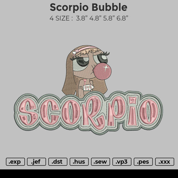 Scorpio Bubble Embroidery