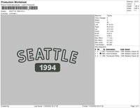 SEATTLE 1994 Embroidery