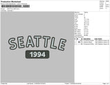 SEATTLE 1994 Embroidery