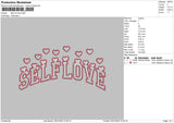 Selflove Text Embroidery File 6 sizes