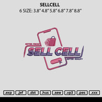 Sellcell Embroidery File 6 sizes