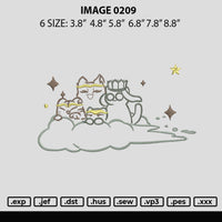 Cartoon 0209 Embroidery File 6 sizes