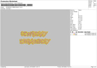 Sewberry Text Embroidery File 6 sizes