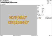 Sewberry Text Embroidery File 6 sizes