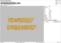 Sewberry Text Embroidery File 6 sizes