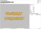 Sewberry Text Embroidery File 6 sizes