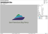 Sf Bay Embroidery File 6 sizes