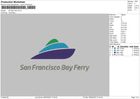 Sf Bay Embroidery File 6 sizes