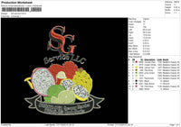 Fruits Embroidery File 6 sizes