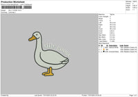 Duck Text 02 Embroidery File 6 sizes