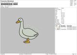 Duck Text 02 Embroidery File 6 sizes