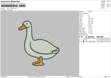 Duck Text 02 Embroidery File 6 sizes