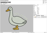 Duck Text 02 Embroidery File 6 sizes